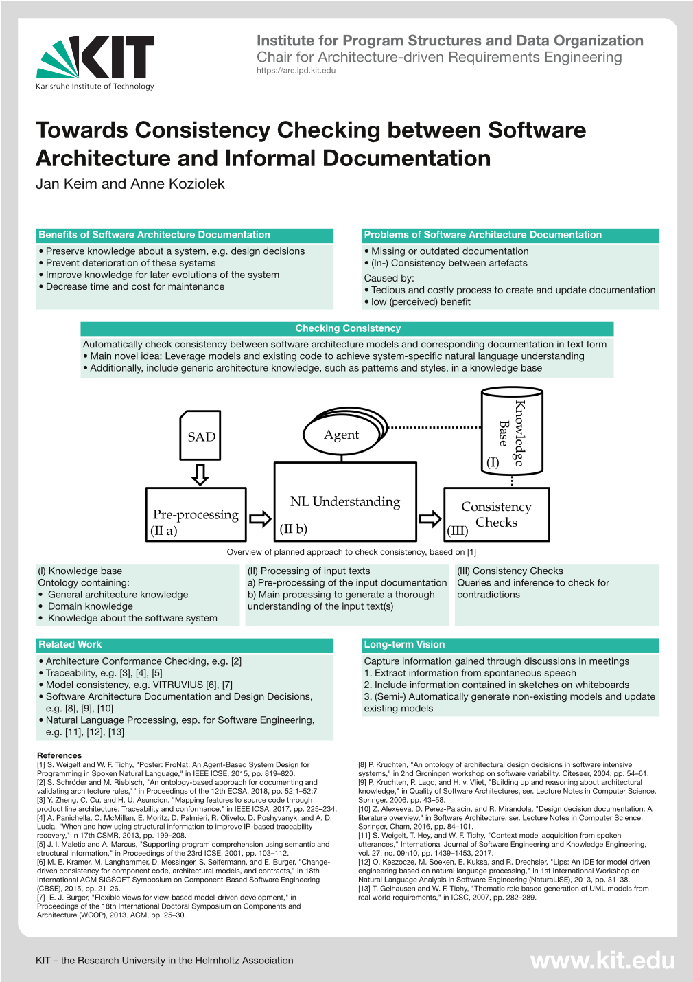 ARDoCo poster from the ICSA 2019 NEMI track